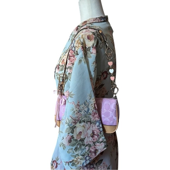 Y2K Vintage Victoria’s Secret Blue Coquette Floral Mesh Robe Size Small - Picture 6 of 12